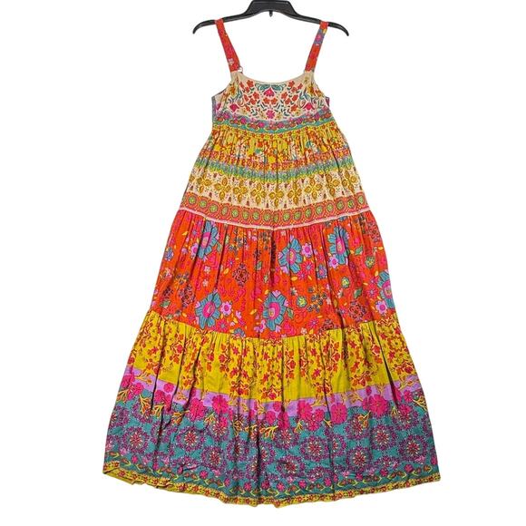 NATURAL LIFE Women Patricia Maxi Dress Flowy Tiered Boho Hippie Festival SZ XS - Picture 2 of 16